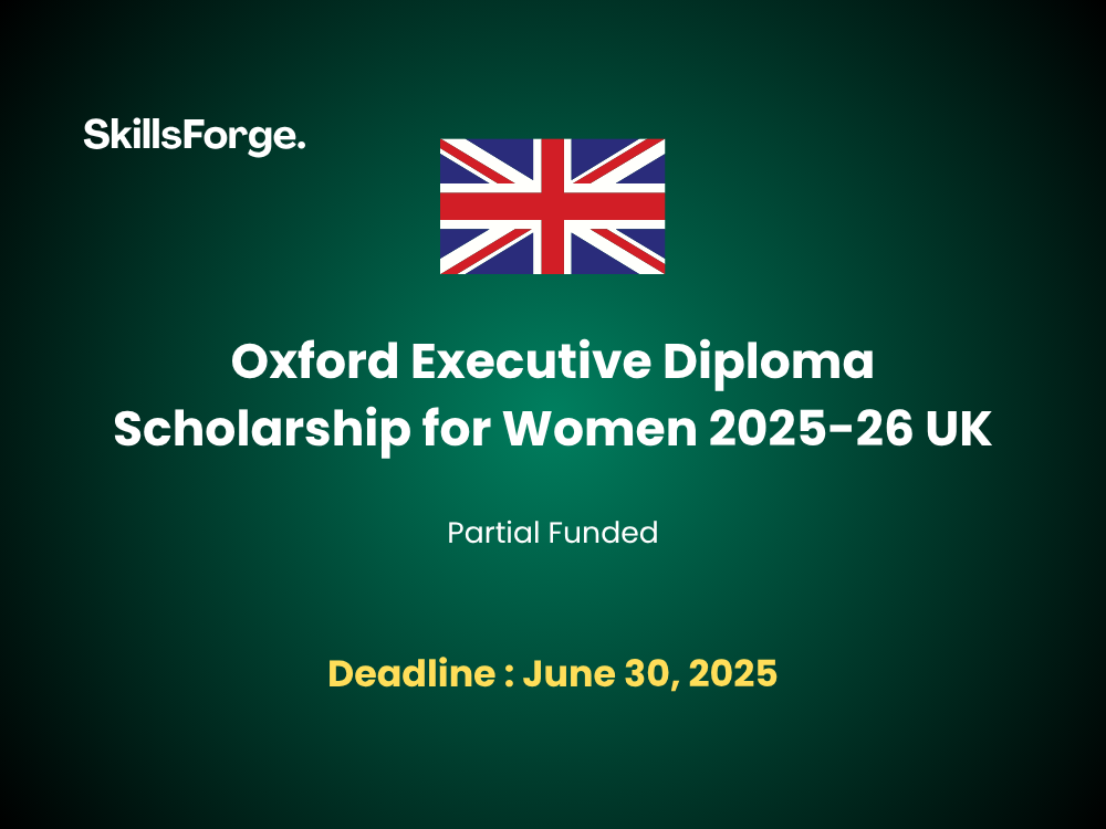 Oxford Executive Diploma Scholarship for Women 2025-26 UK